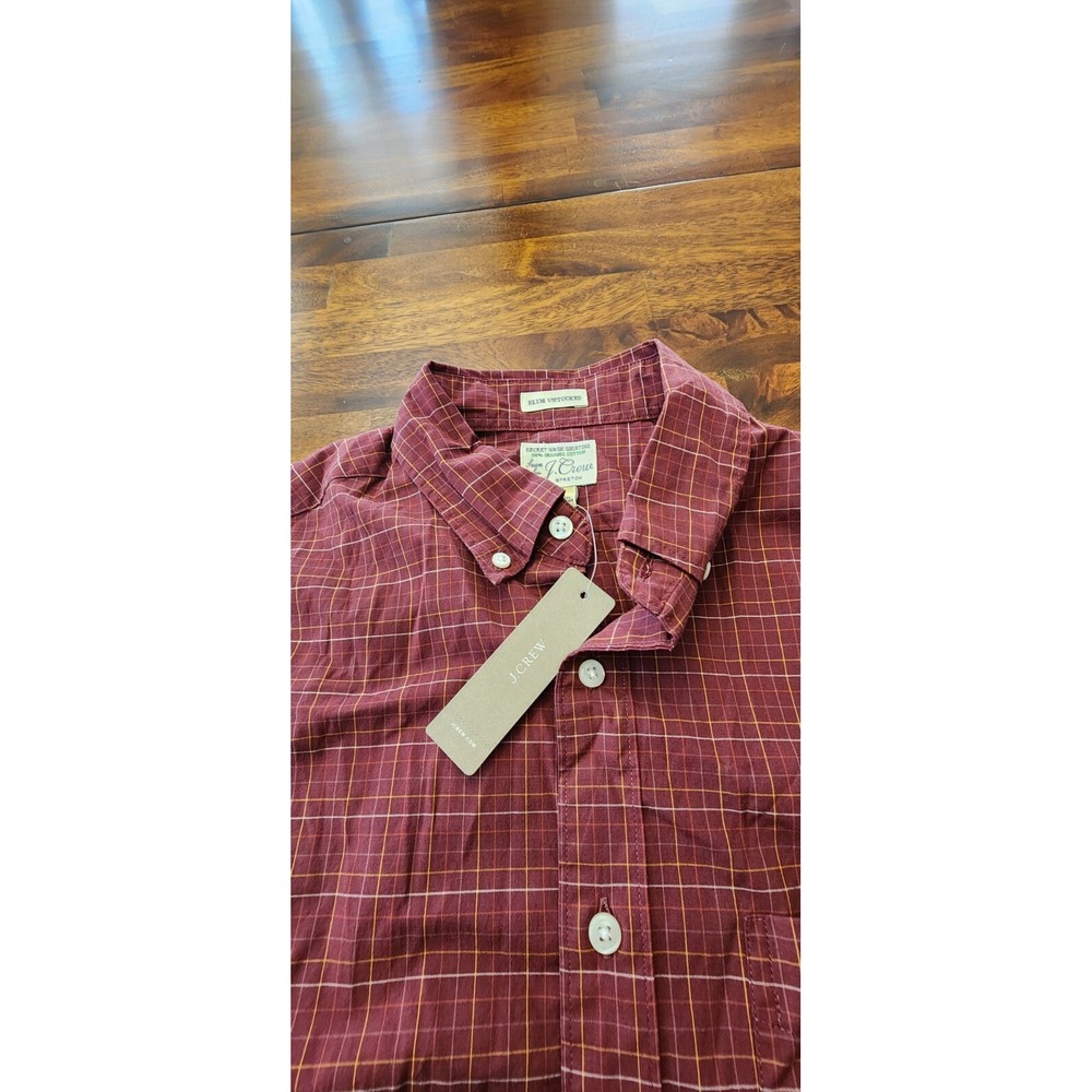 j crew slim small untucked shirt New W Tag Red. Bin 24 - Picture 7 of 10